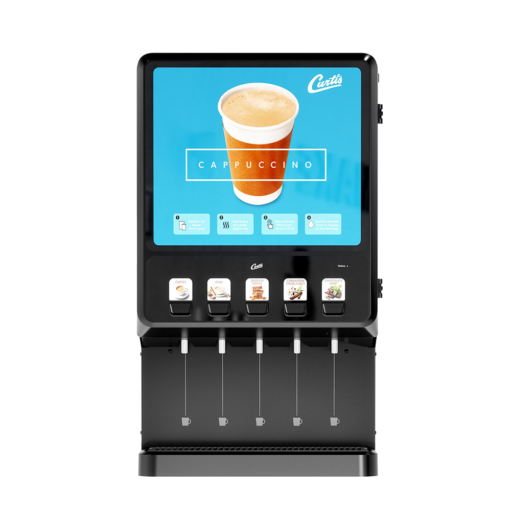 Curtis Cappuccino Machine w/ Triple 5 lb & Double 10 lb Hoppers & 5 Dispensers