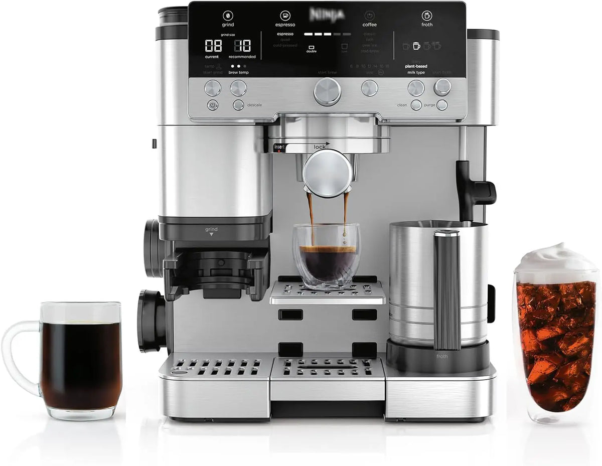 Ninja Luxe Café Premier 3-in-1 Espresso Machine, Duo Coffee hot and Cold Brew