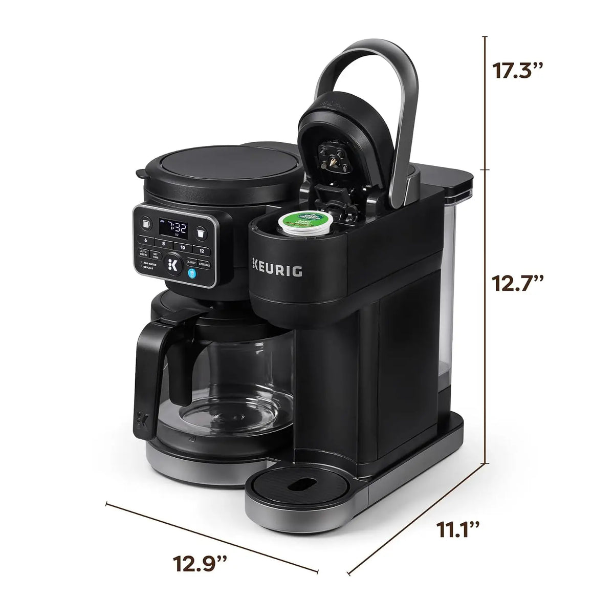 K K-Duo Hot and Iced Single Coffee Maker, MultiStream Technology, 72oz Reservoir (Gen 2)