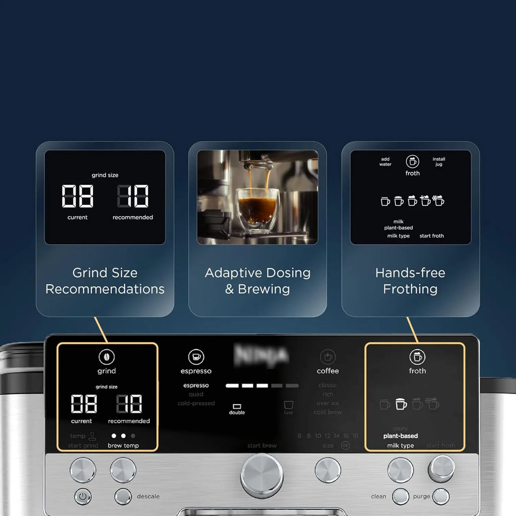 Ninja Luxe Café Premier 3-in-1 Espresso Machine, Duo Coffee hot and Cold Brew