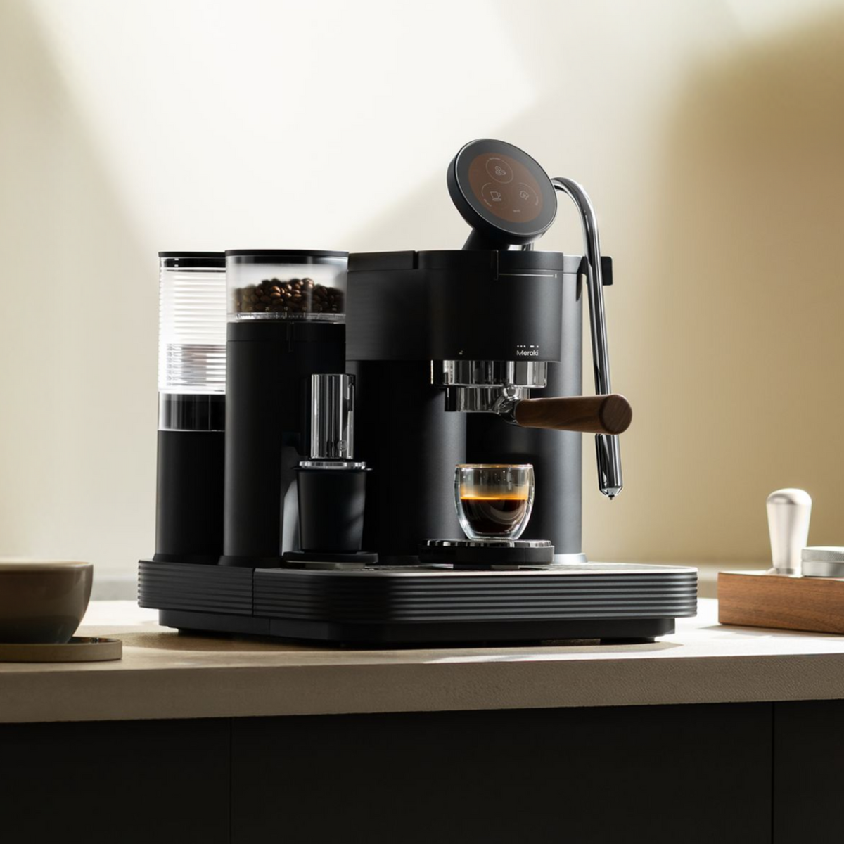 Meraki Gen 2 Espresso Machine with Grinder Black