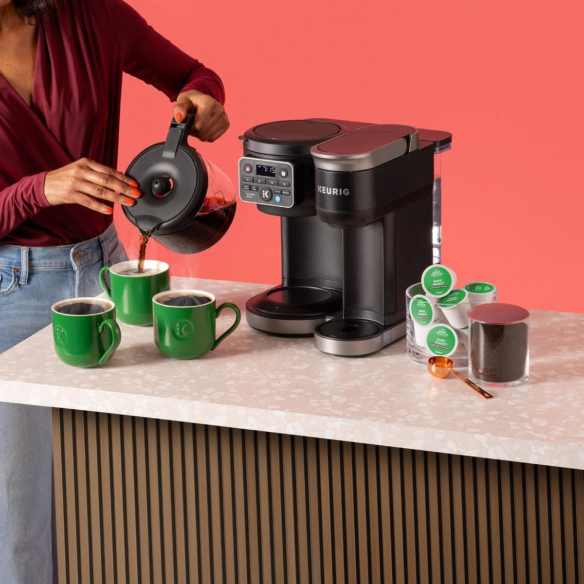 K K-Duo Hot and Iced Single Coffee Maker, MultiStream Technology, 72oz Reservoir (Gen 2)