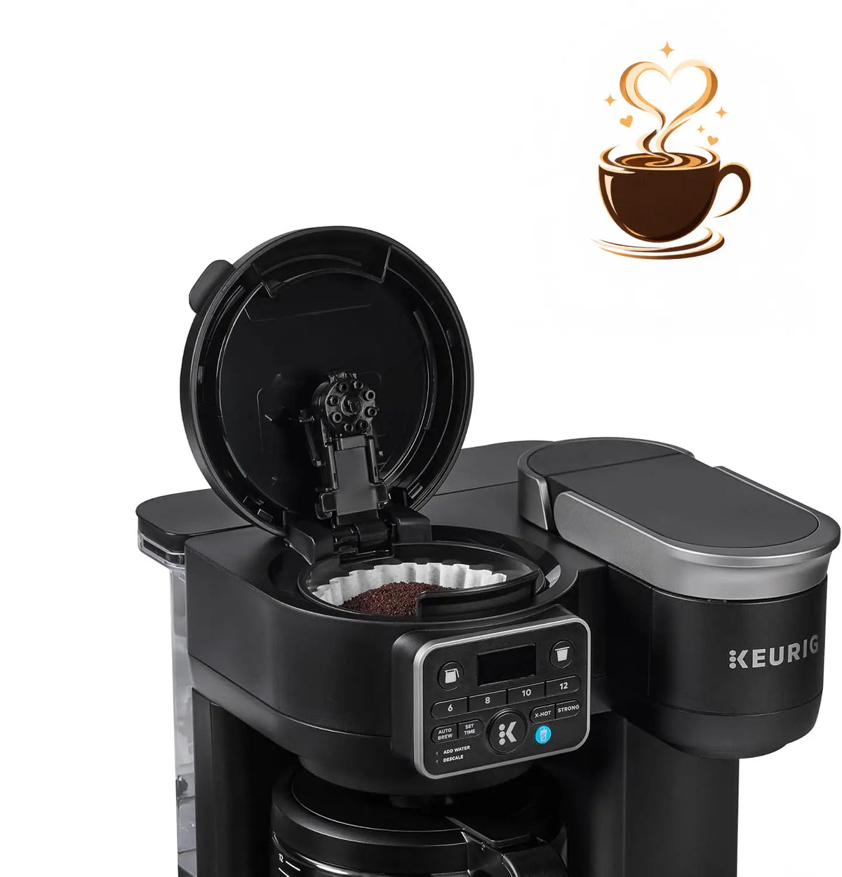 K K-Duo Hot and Iced Single Coffee Maker, MultiStream Technology, 72oz Reservoir (Gen 2)