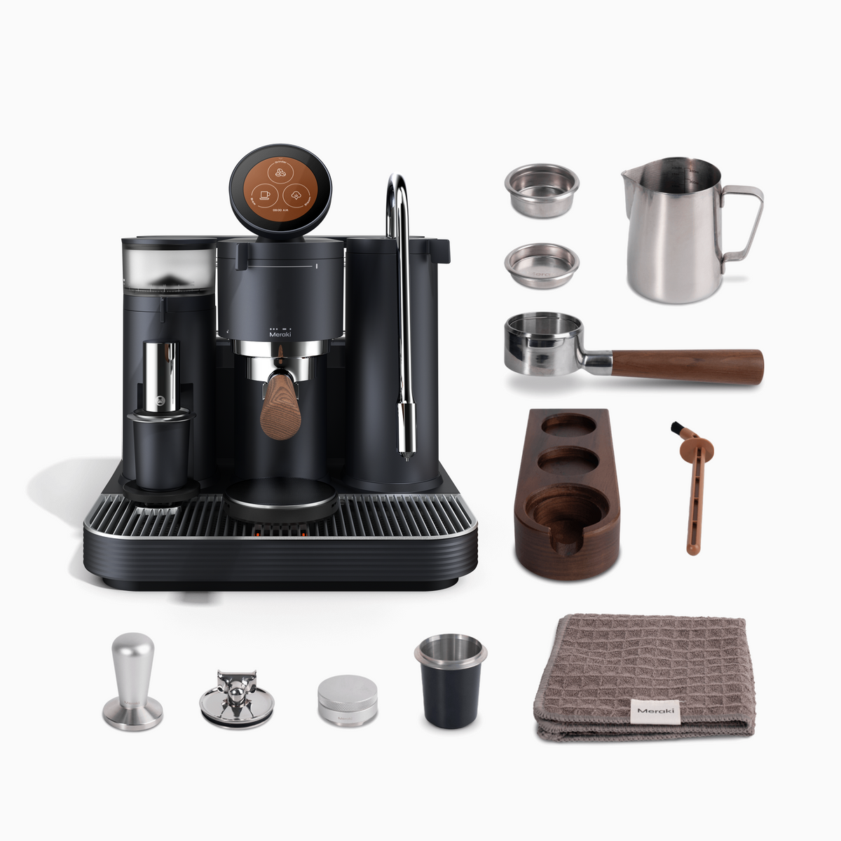 Meraki Gen 2 Espresso Machine with Grinder Black